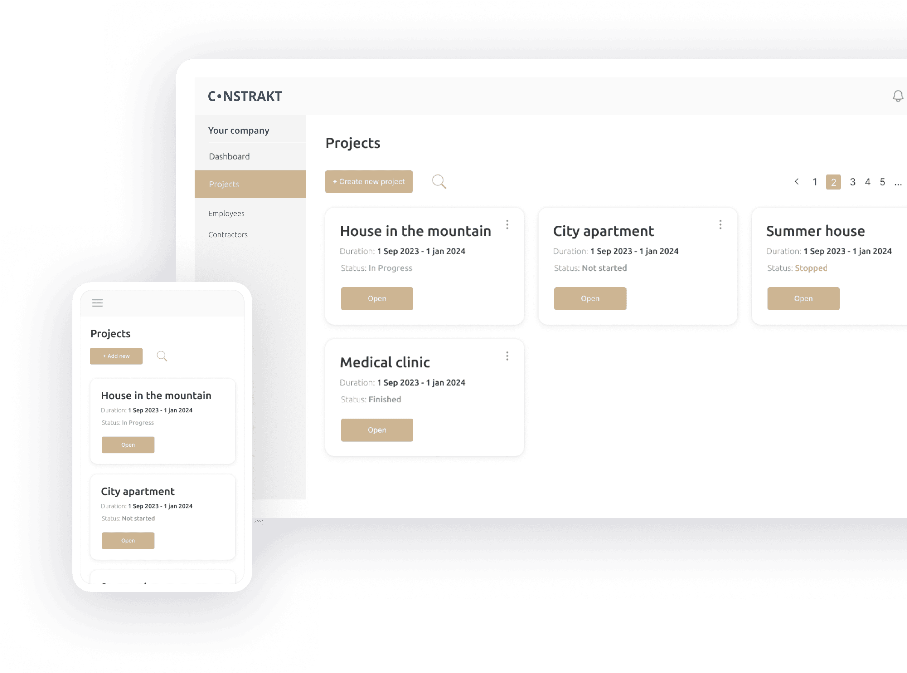 Constrakt application preview